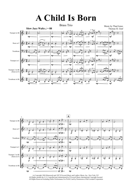A Child Is Born (arr. Thomas H. Graf)