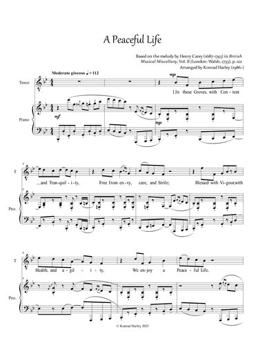 A Peaceful Life (arr. Konrad Harley (1986-))