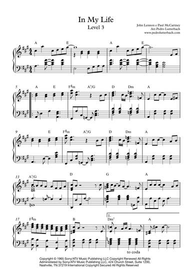 In My Life (arr. Pedro Lutterbach)