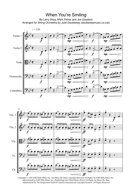 When You're Smiling (the Whole World Smiles With You) (arr. Julie Doubleday)