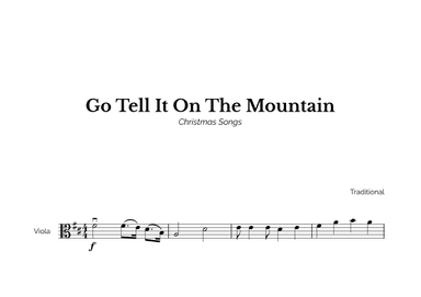 Go Tell It On The Mountain for Easy Viola Solo (arr. Marcos Soares)