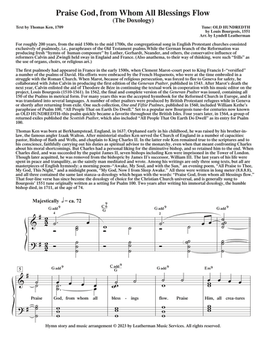 Praise God, from Whom All Blessings Flow (arr. Lyndell Leatherman)
