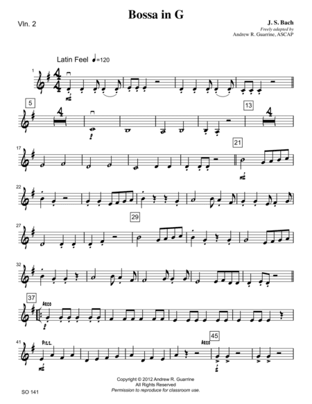 Bossa in G (arr. Freely adapted by Andrew R. Guarrine)