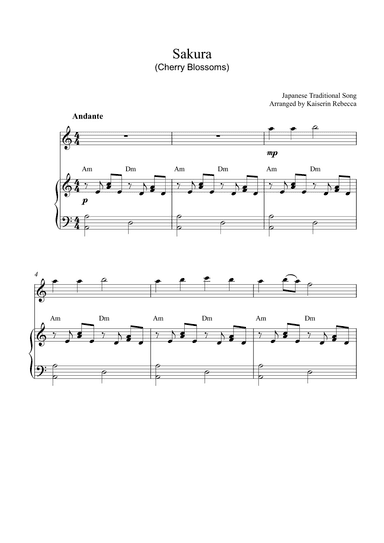 Sakura (Cherry Blossoms) (arr. Kaiserin Rebecca)