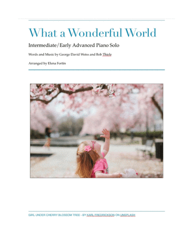 What A Wonderful World (arr. Elena Fortin)