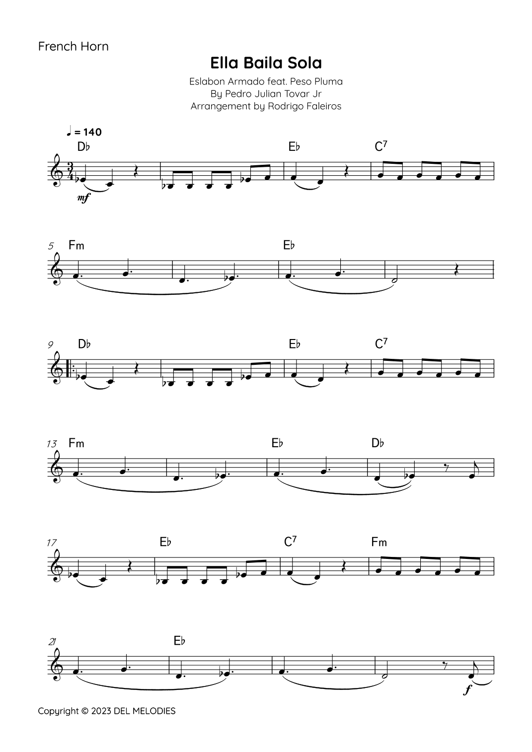 Ella Baila Sola (arr. Rodrigo Faleiros)
