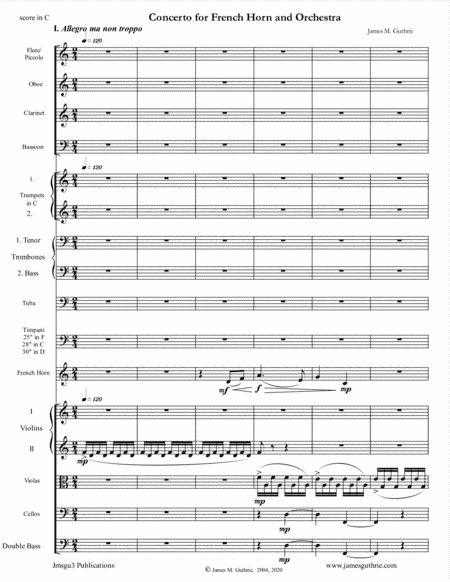 Guthrie: Concerto for French Horn and Orchestra