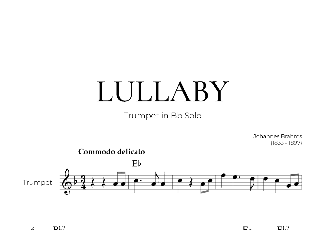 Lullaby (Trumpet Solo) - Johannes Brahms (arr. Pedro Merendi)