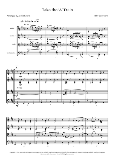 Take The "a" Train (arr. Justin Kearin)