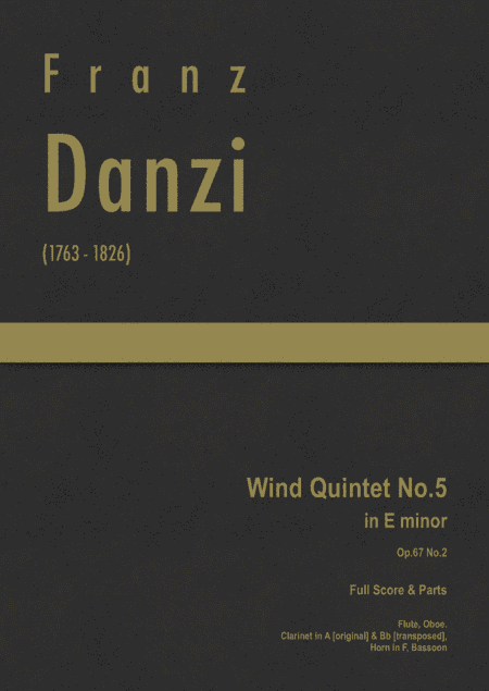 Danzi - Wind Quintet No.5 in E minor, Op.67 No.2 (arr. J.G. Cucó Barber)