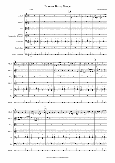 Burnie's Basse Dance for String Orchestra