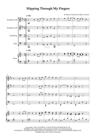 Slipping Through My Fingers (arr. Karen Gueiros)