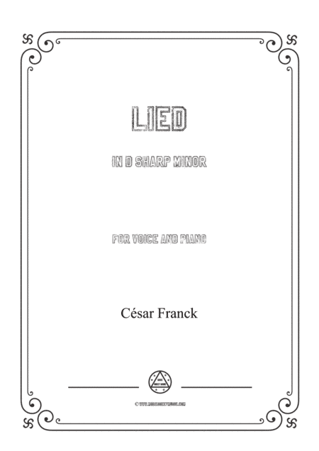 Franck-Lied in d sharp minor,for voice and piano (arr. MSM)