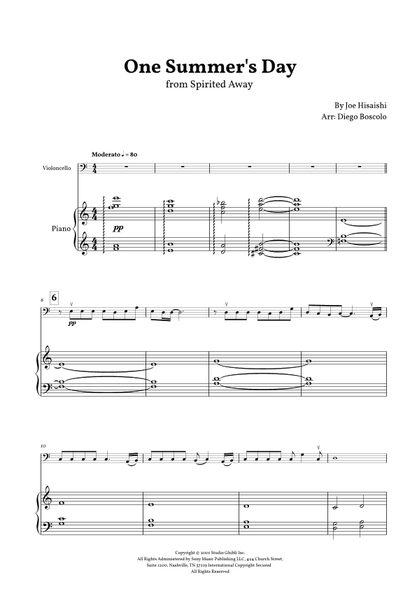 One Summer's Day (arr. Diego Boscolo)