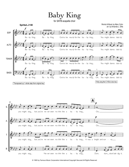Baby King (arr. Amanda Dills)