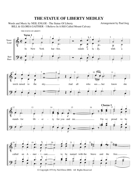 The Statue Of Liberty Medley (arr. Paul A. Jorg)