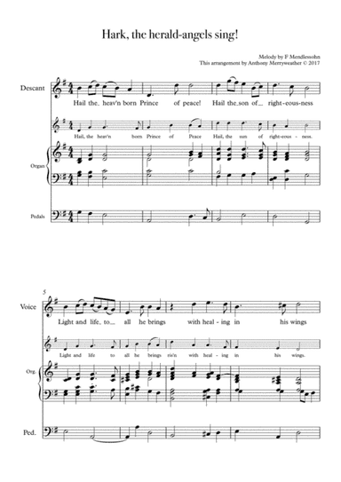 Hark the herald angels sing - Last Verse arrangement with Descant