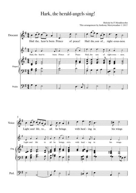 Hark the herald angels sing - Last Verse arrangement with Descant