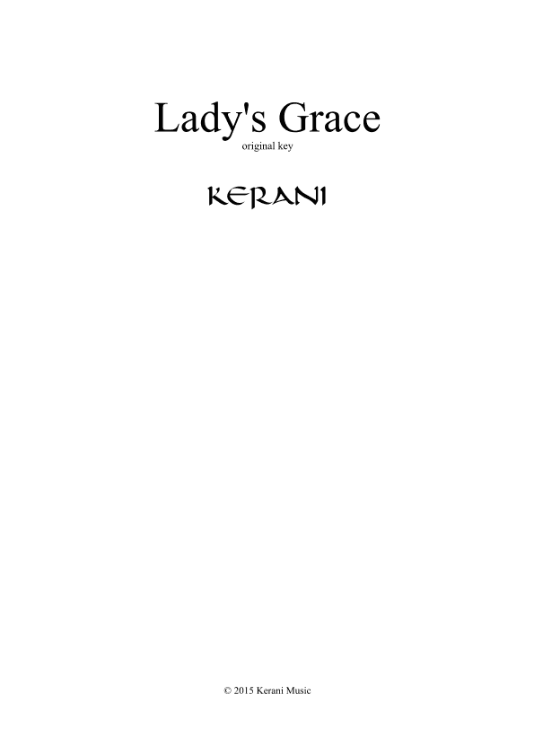 Lady's Grace - (original key)