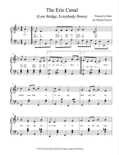 The Erie Canal (Low Bridge, Everybody Down) (arr. Dennis Frayne)