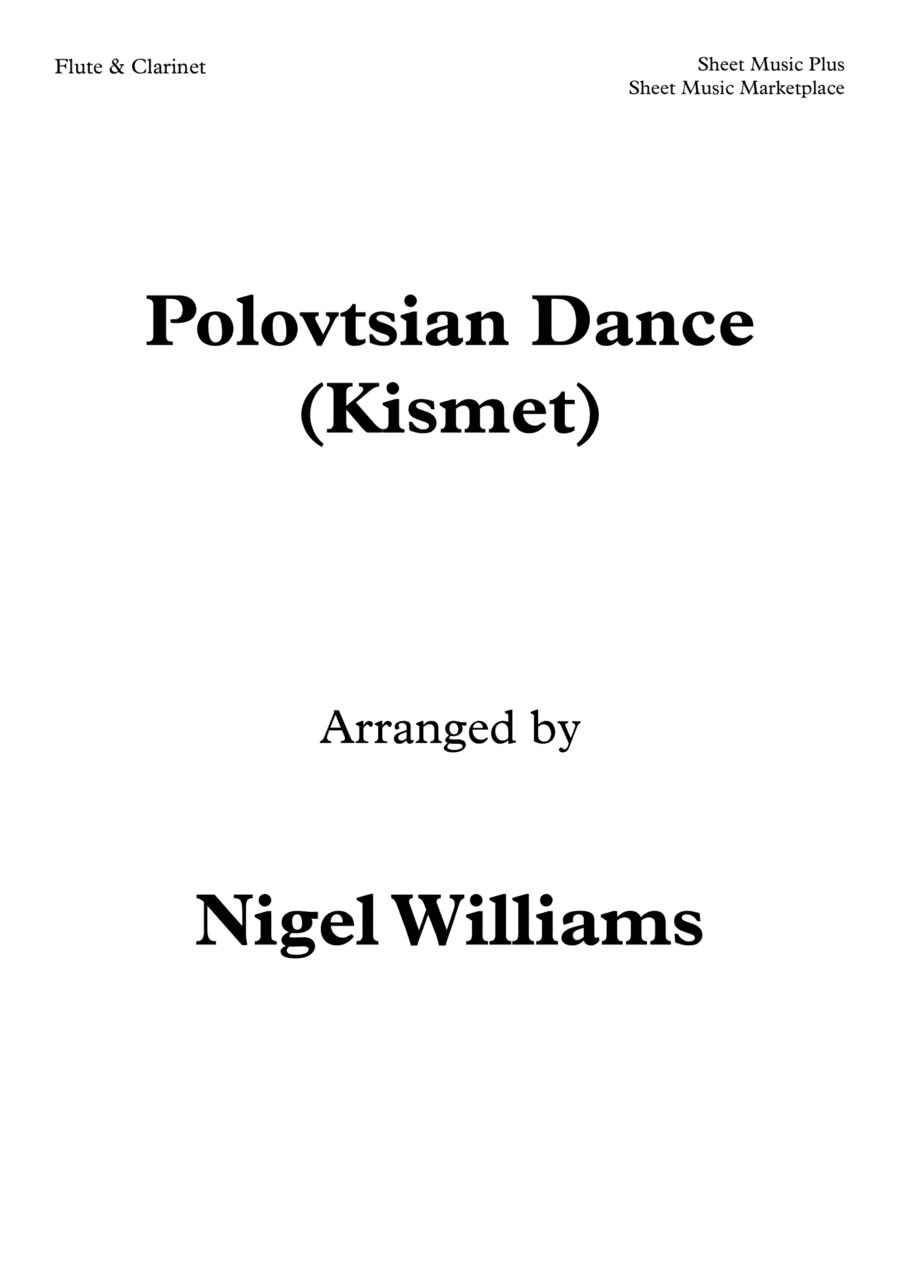 Polovtsian Dance, Duet for Flute and Clarinet in B flat (arr. Nigel Williams)