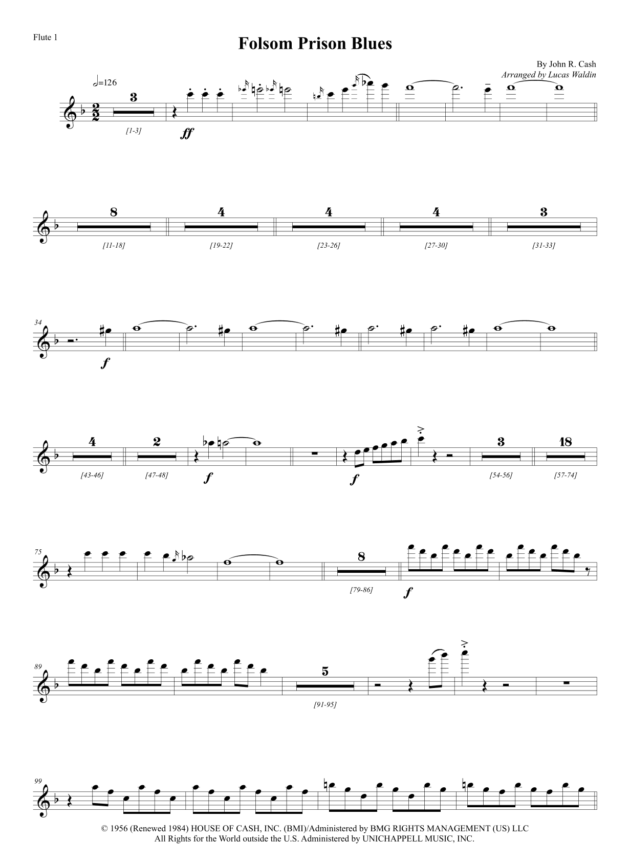 Folsom Prison Blues (arr. Lucas Waldin)