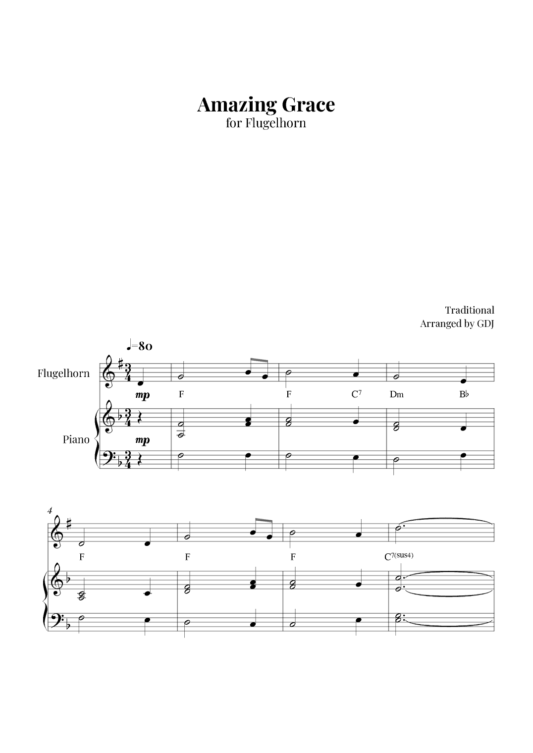 Amazing Grace (arr. GDJ)