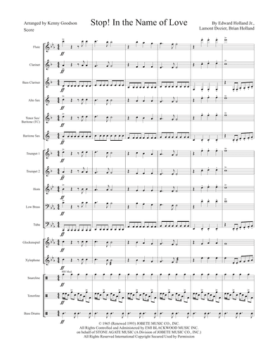 Stop! In The Name Of Love (arr. Kenny Goodson)