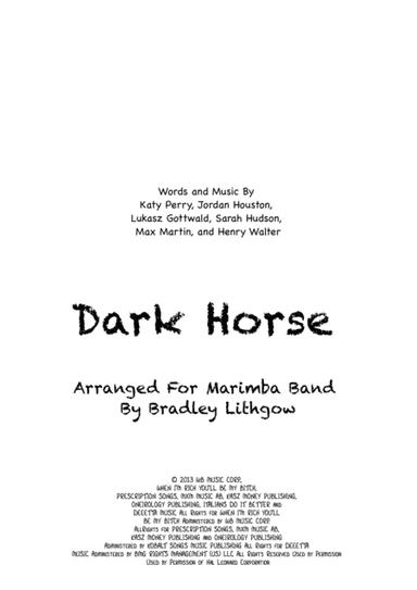 Dark Horse (arr. Bradley Lithgow)