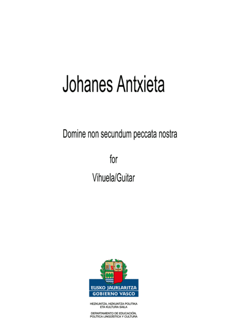Domine non secundum Peccata (arr. Enrike Solinís)
