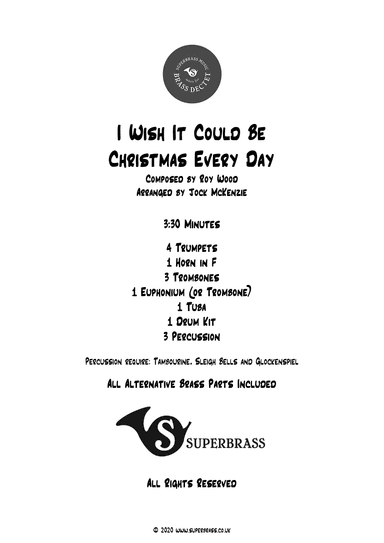 I Wish It Could Be Christmas Every Day (arr. Jock McKenzie)