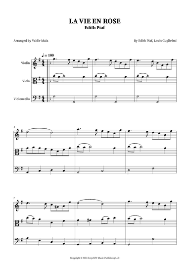 La Vie En Rose (arr. Valdir Maia)