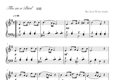 "Flee as a Bird" (Em) (arr. pfkaori)