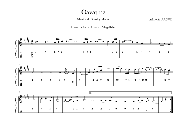 Cavatina (arr. Amadeu Magalhães)