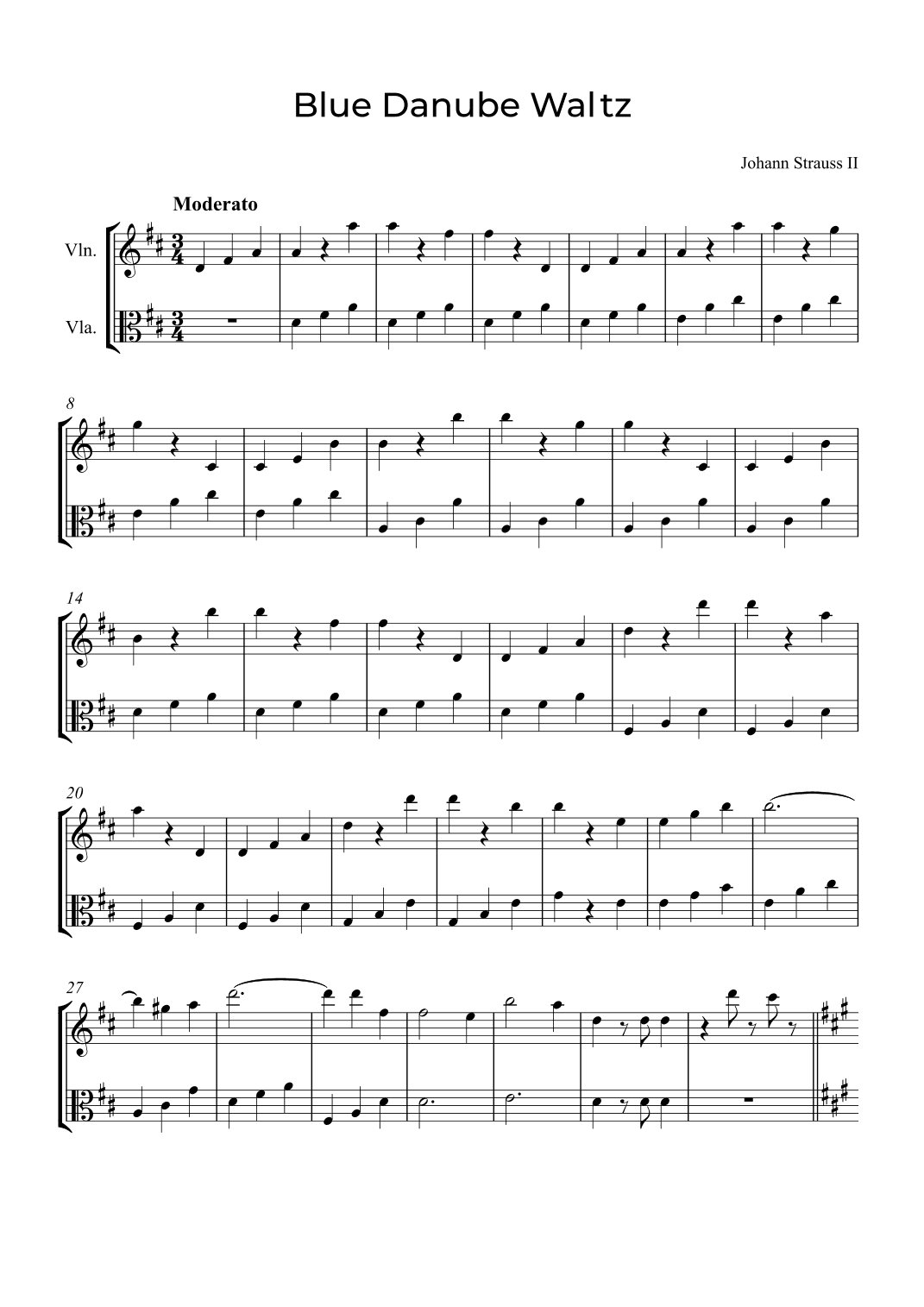 Blue Danube Waltz (arr. Alex Nunes Rodrigues)