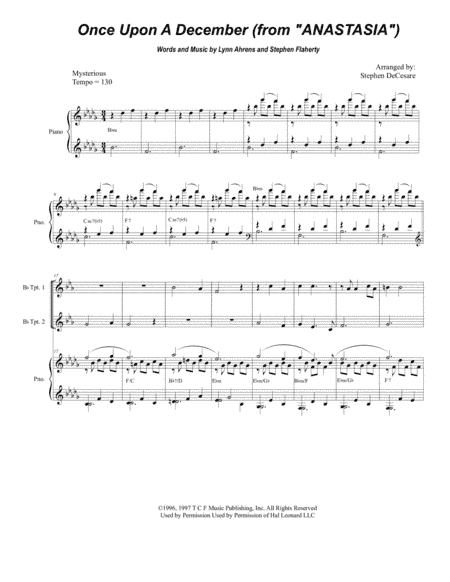 Once Upon A December from the Twentieth Century Fox Motion Picture ANASTASIA (arr. Stephen DeCesare)
