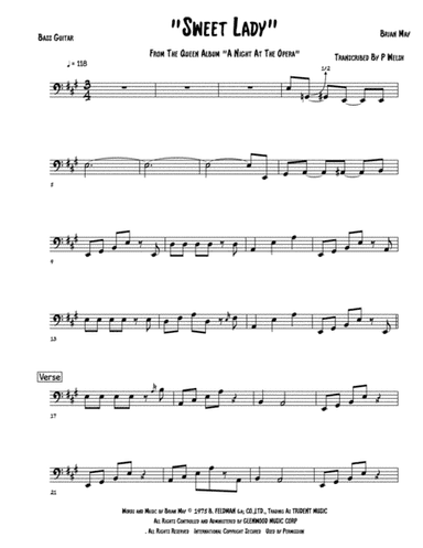 Sweet Lady (arr. Accubass)