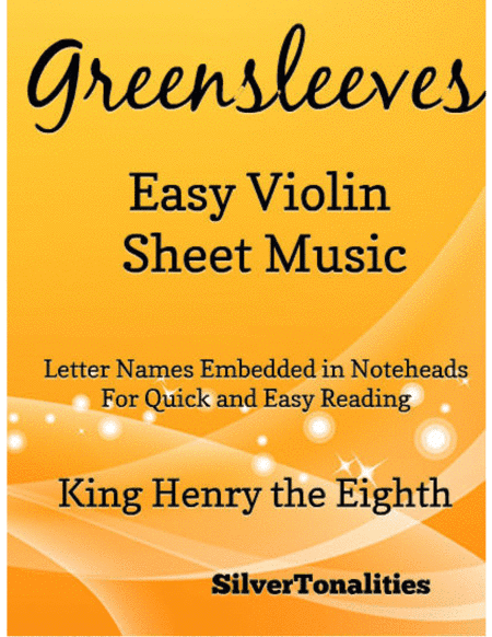 Greensleeves Easy Violin Sheet Music (arr. SilverTonalities)