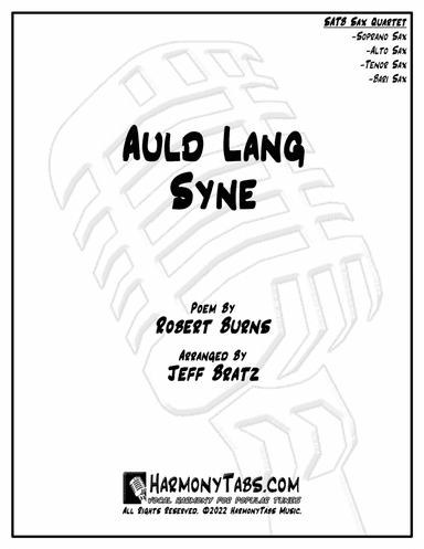 Auld Lang Syne (SATB Sax Quartet) (arr. Jeff Bratz)