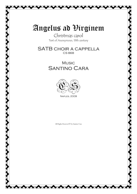 Angelus ad Virginem - Carol for SATB choir a cappella