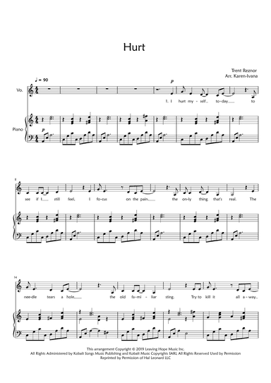 Hurt (arr. Karen Ivana)