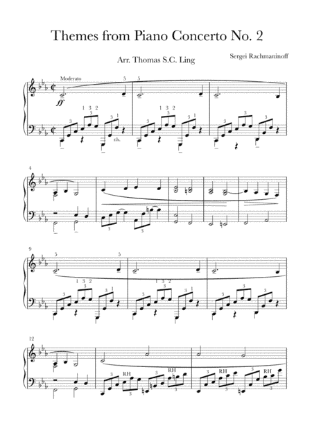 Rachmaninoff Piano Concerto No. 2 (Themes) (arr. Thomas Ling Swee Chin)