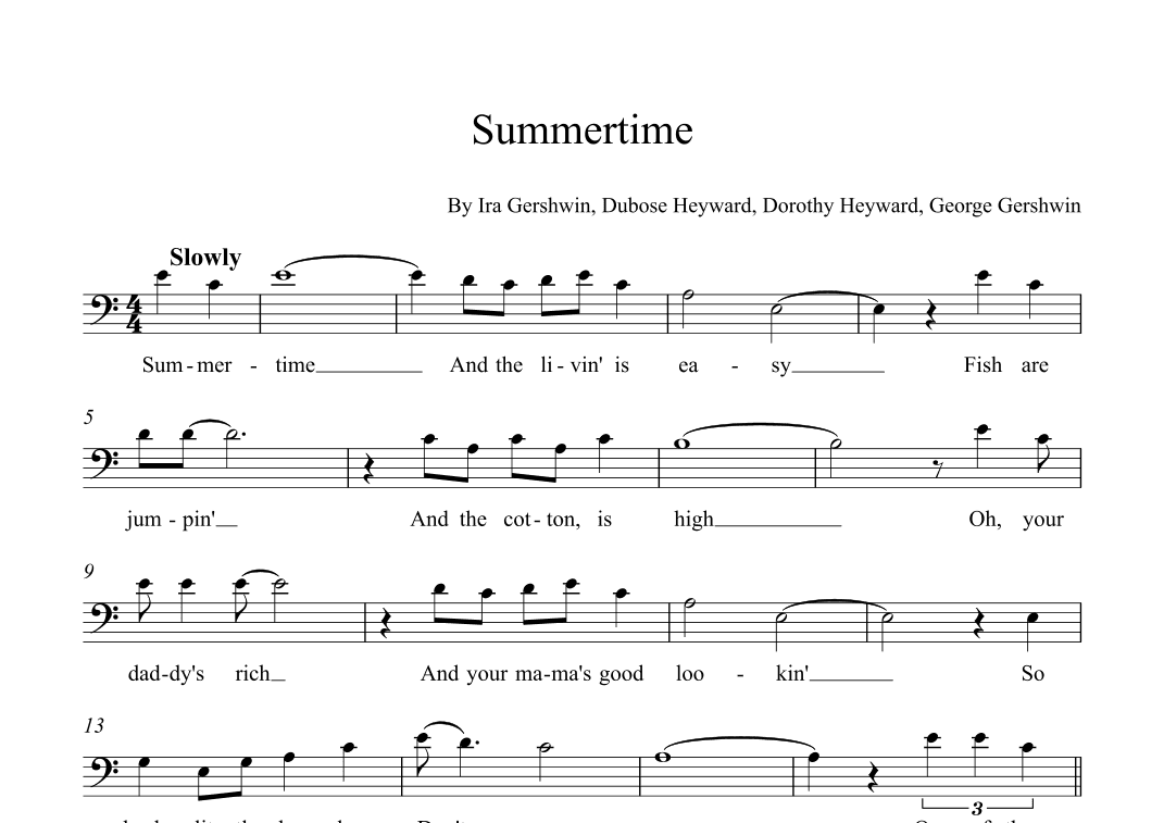 Summertime (arr. Alex Nunes Rodrigues)