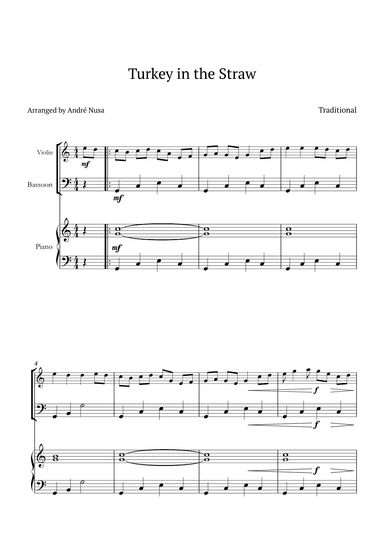 Turkey in the Straw (arr. André Nusa)