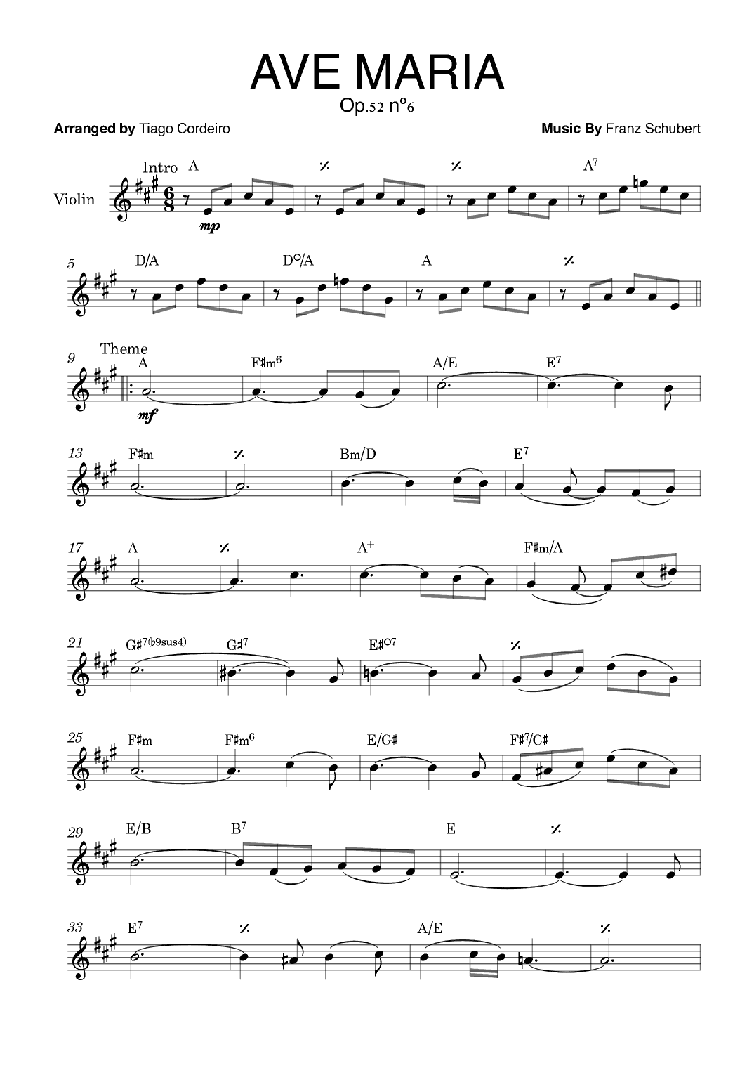 Ave Maria Op.52 nº6 (arr. Tiago Cordeiro)