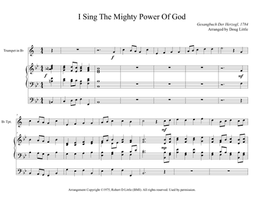 I Sing The Mighty Power Of God (Trumpet-Organ) (arr. Doug Little)