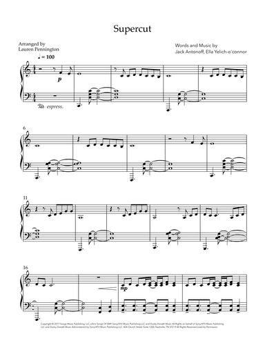 Supercut (arr. Lauren Pennington)
