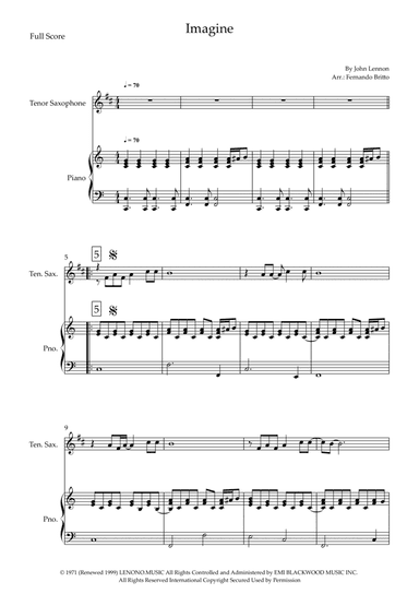 Imagine (arr. Fernando Britto)