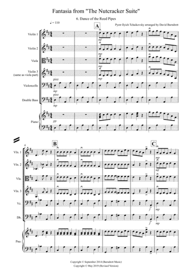 Dance of the Reed Pipes (Fantasia from Nutcracker) for String Orchestra (arr. David Burndrett)
