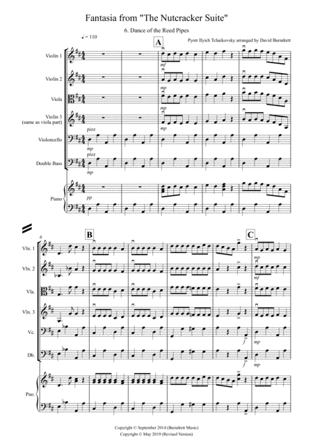 Dance of the Reed Pipes (Fantasia from Nutcracker) for String Orchestra (arr. David Burndrett)